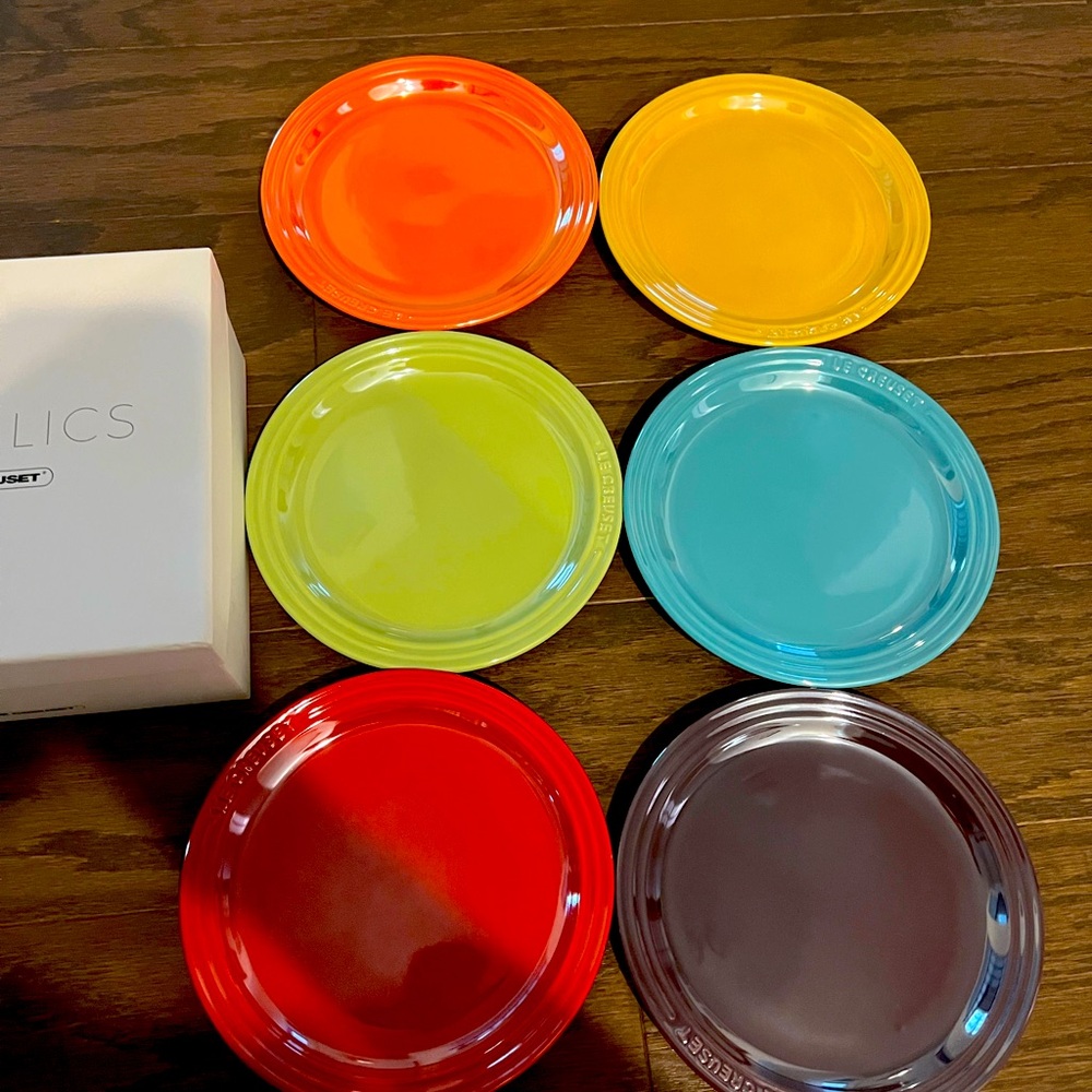 Le Creuset metallics Set of 6 Tea Plates